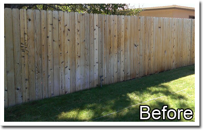 Fence Staining Before 1